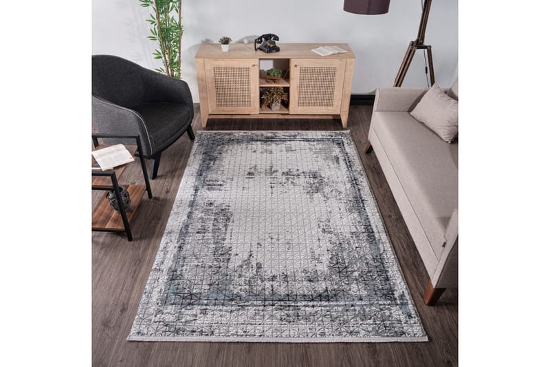 Acelya Wilton-tæppe 100x300 cm Rektangulær - Mørkeblå - Tekstiler - Tæpper - Moderne tæppe - Mønstrede tæpper