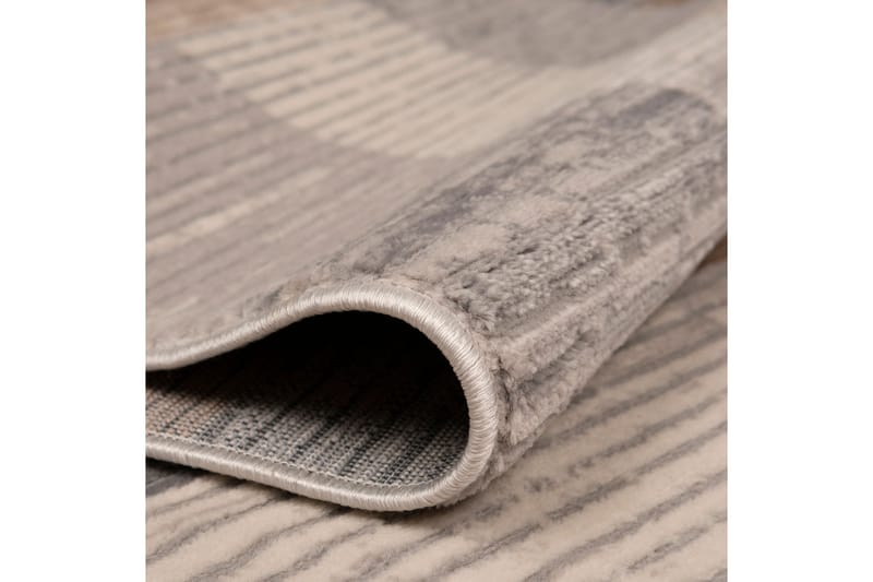 Motto Løber 80x300 cm Rektangulær - Grå/Beige/Brun - Tekstiler - Tæpper - Moderne tæppe - Gangmåtter