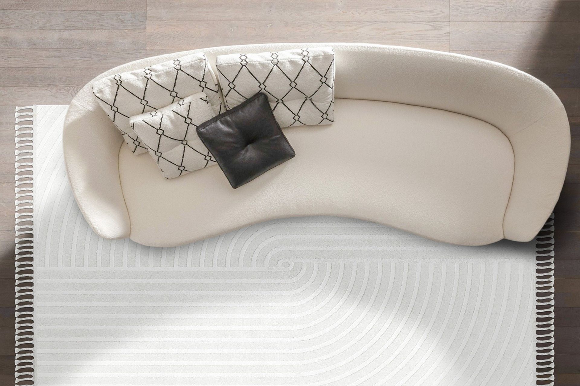 Cyprus Wilton-tæppe 160x230 cm Rektangulær - Creme - Tekstiler - Tæpper - Moderne tæppe - Wiltontæpper