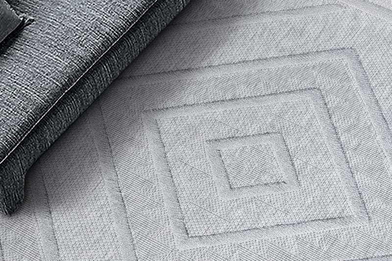 Uvudhulash Wilton-tæppe 200x290 cm Rektangulær - Grå - Tekstiler - Tæpper - Moderne tæppe - Mønstrede tæpper