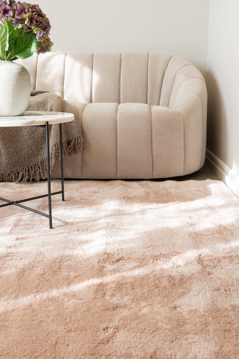 Cozy Shaggy Tæppe 200x290 cm Rektangulært - Rosa - Tekstiler - Tæpper - Moderne tæppe - Ryatæpper