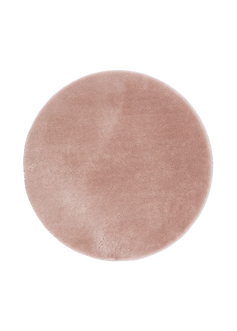 Cozy Shaggy Tæppe 200 cm Rundt - Rosa - Tekstiler - Tæpper - Moderne tæppe - Ryatæpper