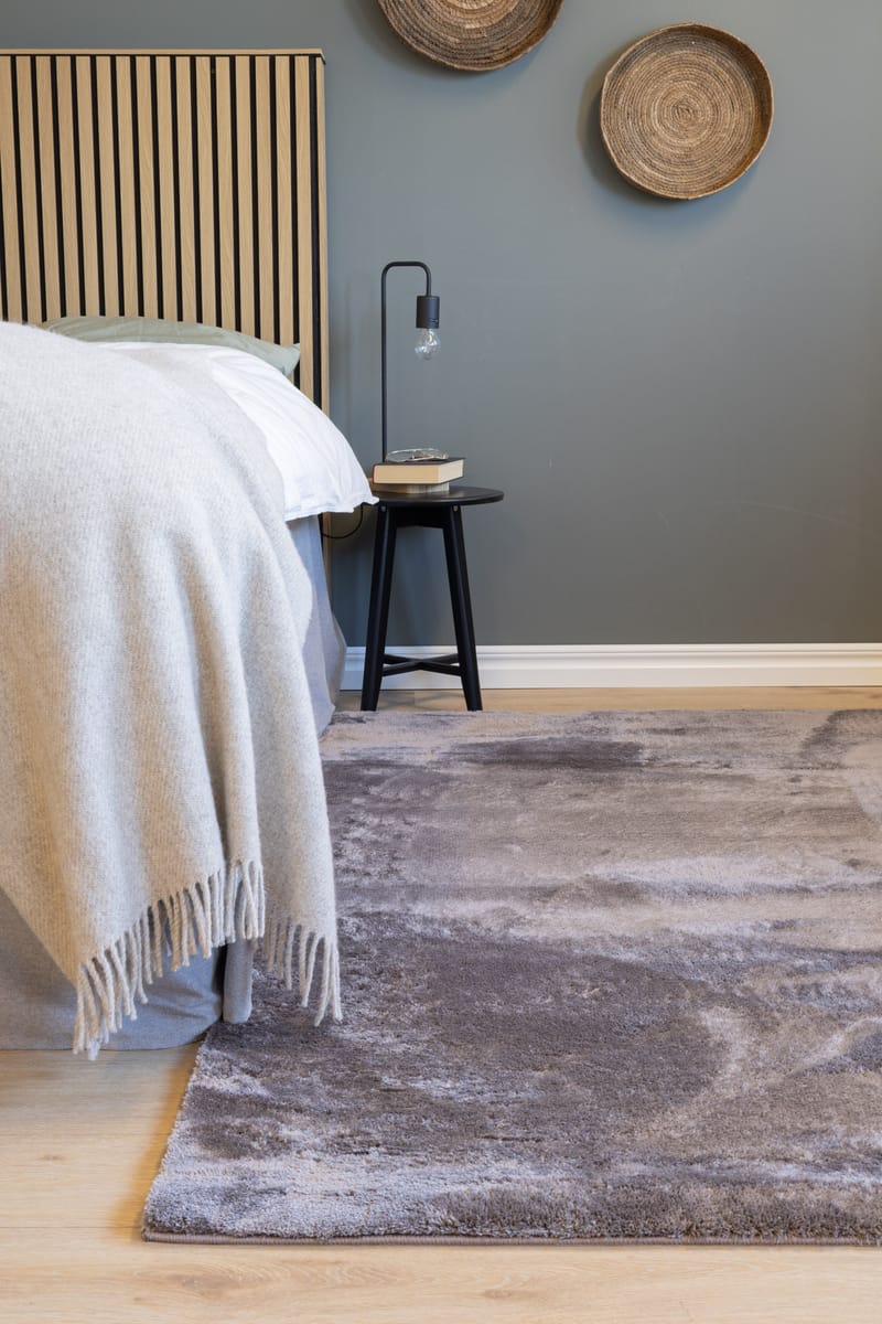 Cozy Shaggy Tæppe 133x190 cm Rektangulært - Grå - Tekstiler - Tæpper - Moderne tæppe - Ryatæpper