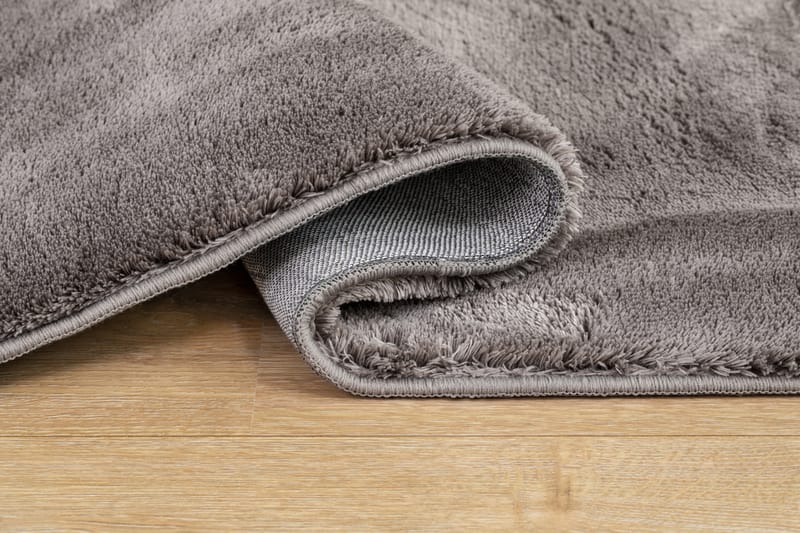Cozy Shaggy Tæppe 200 cm Rundt - Grå - Tekstiler - Tæpper - Moderne tæppe - Ryatæpper