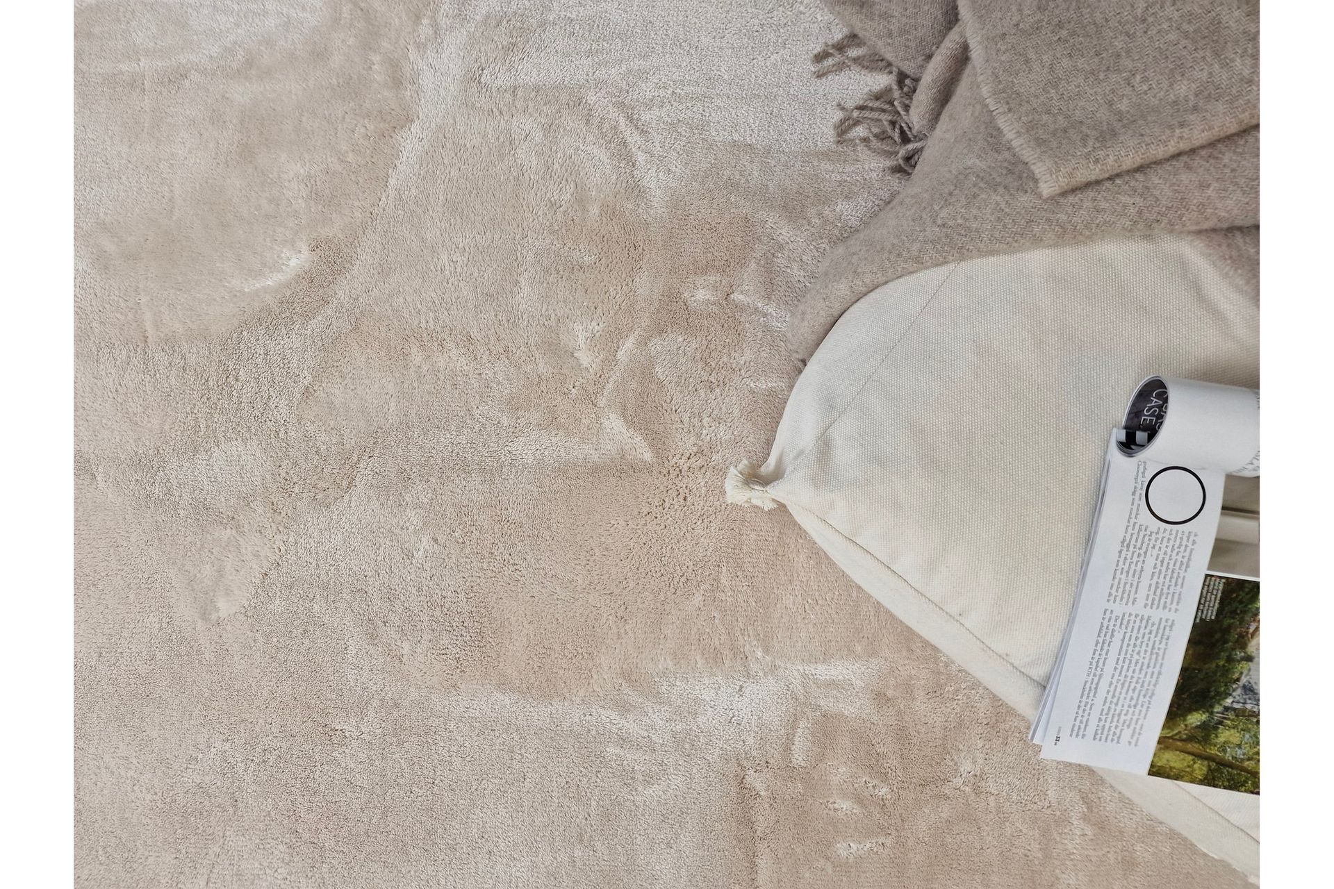 Cozy Rya-tæppe 240x340 cm Rektangulær - Natur - Tekstiler - Tæpper - Moderne tæppe - Ryatæpper