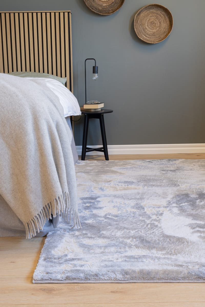 Cozy Shaggy Tæppe 133x190 cm Rektangulært - Sølv - Tekstiler - Tæpper - Moderne tæppe - Ryatæpper