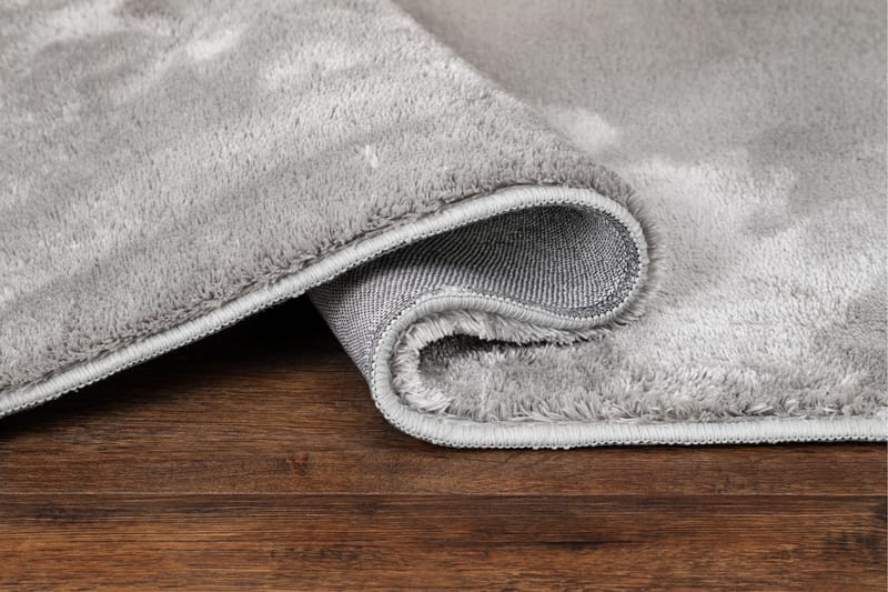 Cozy Shaggy Tæppe 133x190 cm Rektangulært - Sølv - Tekstiler - Tæpper - Moderne tæppe - Ryatæpper
