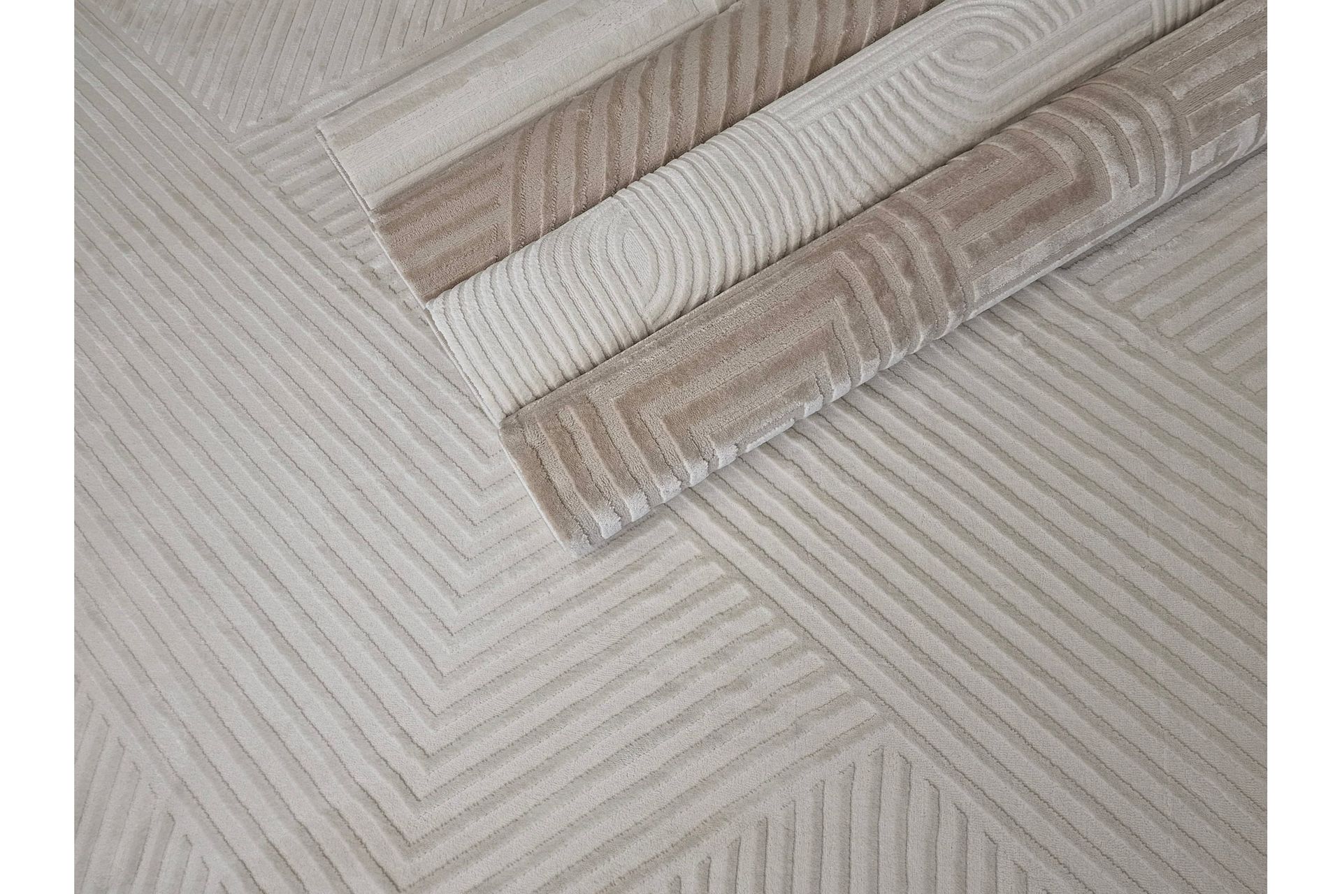 Ritz Wilton Tæppe 80x150 cm Rektangulært - Creme - Tekstiler - Tæpper - Moderne tæppe - Mønstrede tæpper