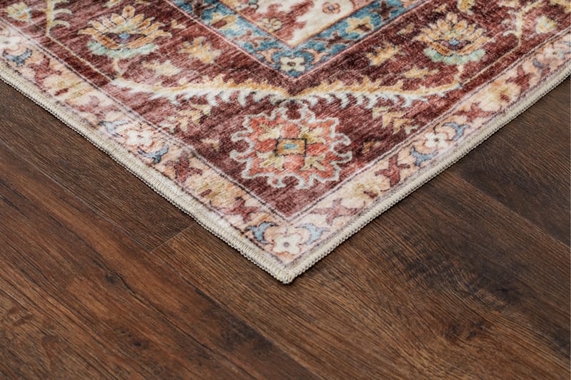 Tarfaya Frise-tæppe 240x340 cm - Vinrød - Tekstiler - Tæpper - Moderne tæppe - Mønstrede tæpper