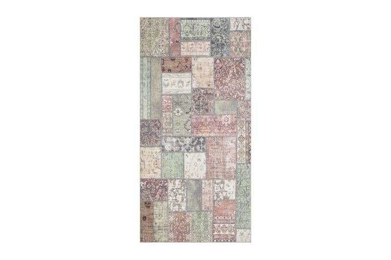 Tarfaya Frise-tæppe 80x150 cm - Grøn - Tekstiler - Tæpper - Moderne tæppe - Mønstrede tæpper