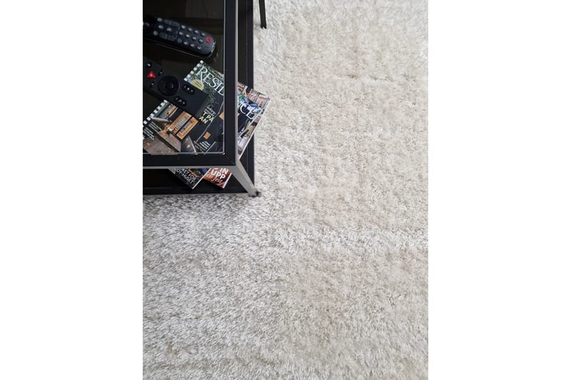 Amazon Shaggy Tæppe 160x230 cm - Hvid - Tekstiler - Tæpper - Moderne tæppe - Ryatæpper