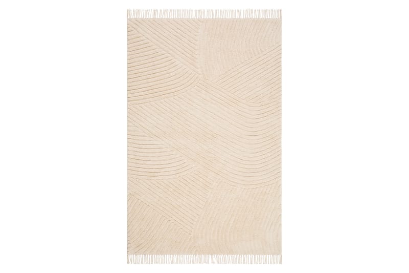 Marokko Bomuldstæppe 160x230 cm - Creme - Tekstiler - Tæpper - Moderne tæppe - Bomuldstæpper