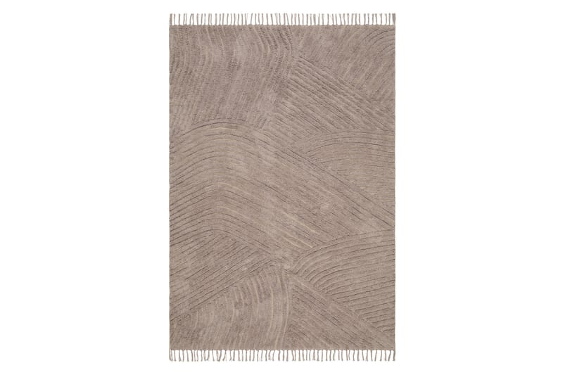 Marokko Bomuldstæppe 240x340 cm - Hør - Tekstiler - Tæpper - Moderne tæppe - Bomuldstæpper
