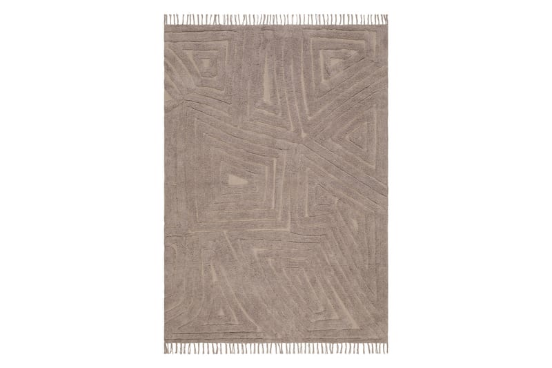Marokko Bomuldstæppe 240x340 cm - Hør - Tekstiler - Tæpper - Moderne tæppe - Bomuldstæpper