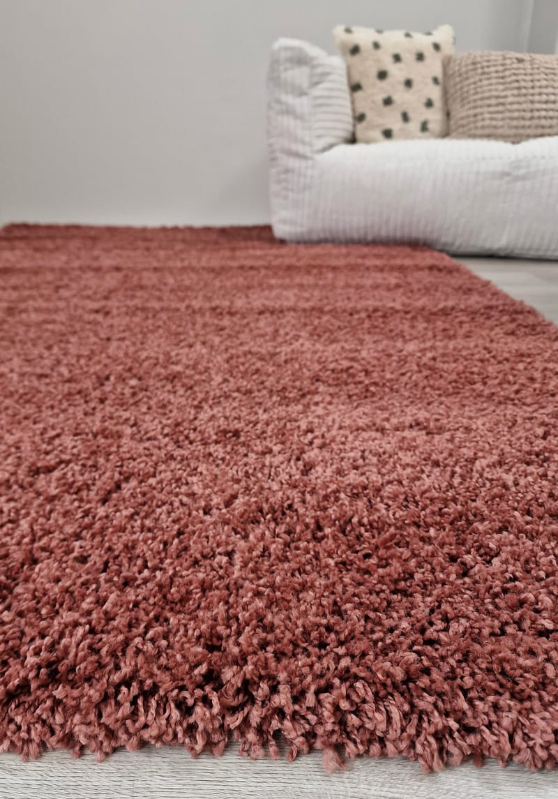 Lounge Shaggy Tæppe 133x190 cm Rektangulært - Kobber - Tekstiler - Tæpper - Moderne tæppe - Ryatæpper