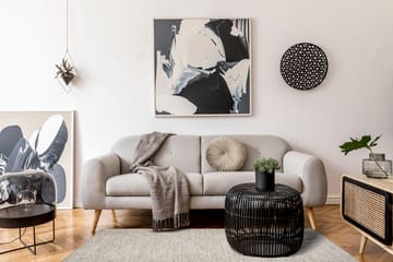 Varberg Bomuldstæppe 300x400 cm Rektangulært - Beige - Tekstiler - Tæpper - Hall måtte