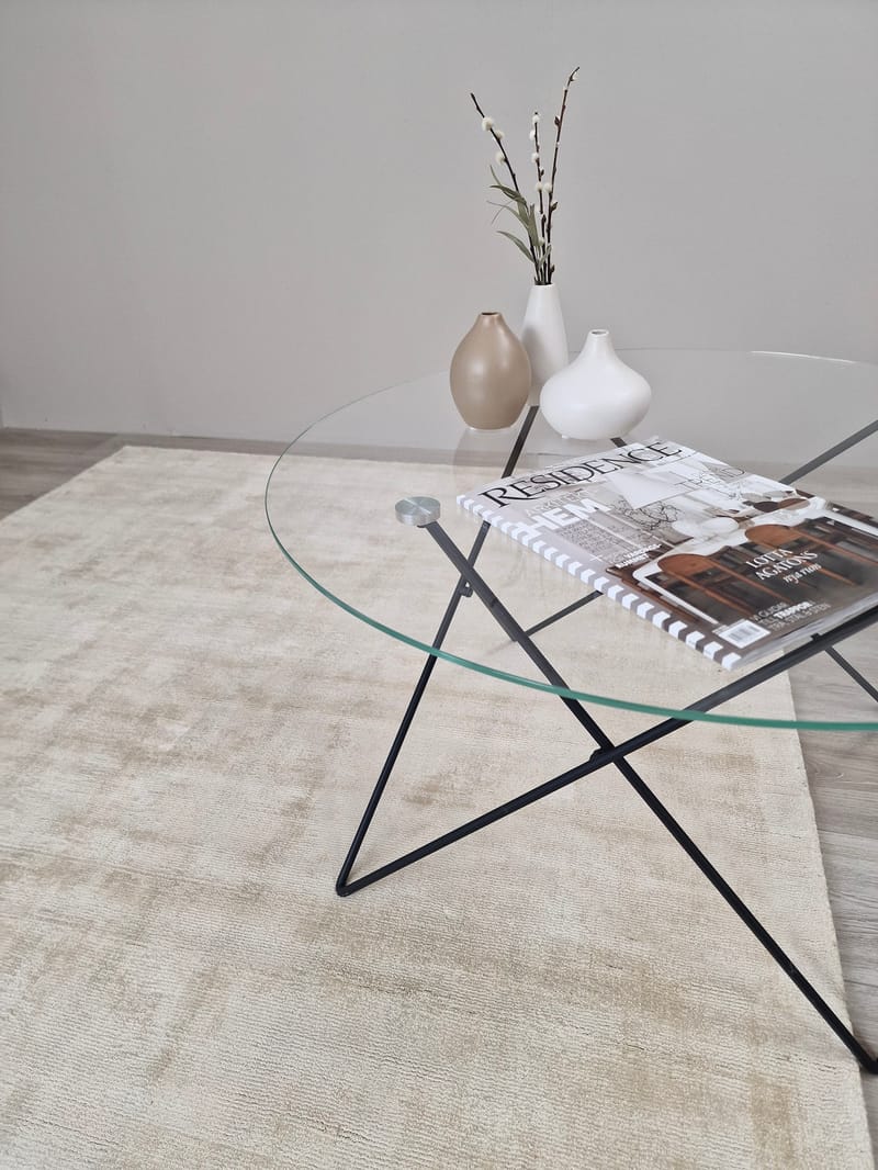 Tribeca Viscosetæppe 240x340 cm Rektangulært - Sand - Tekstiler - Tæpper - Moderne tæppe - Viskosetæpper & kunstsilketæpper
