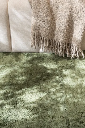 Cozy Shaggy Tæppe 110x160 cm Rektangulært - Grøn - Tekstiler - Tæpper - Moderne tæppe - Ryatæpper