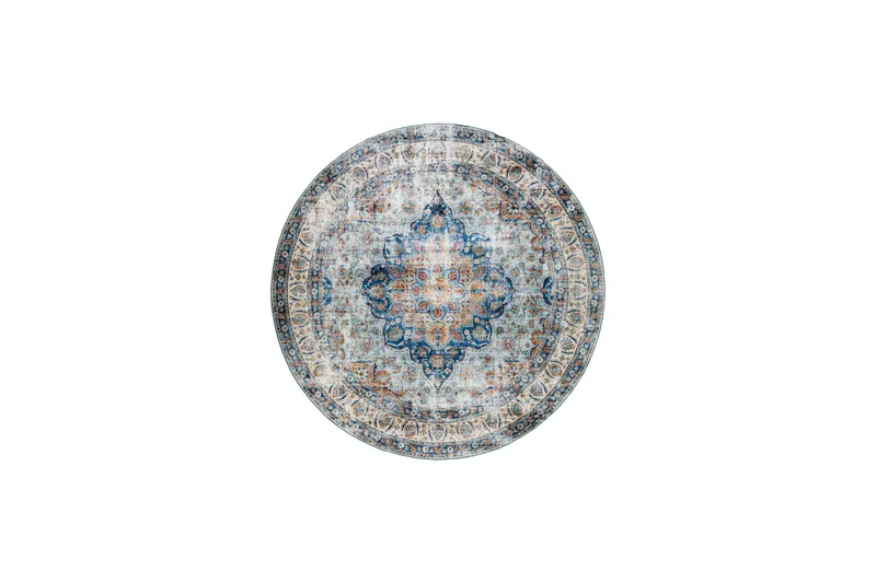 Tarfaya Frise-tæppe Rund 200 cm, Flerfarvet