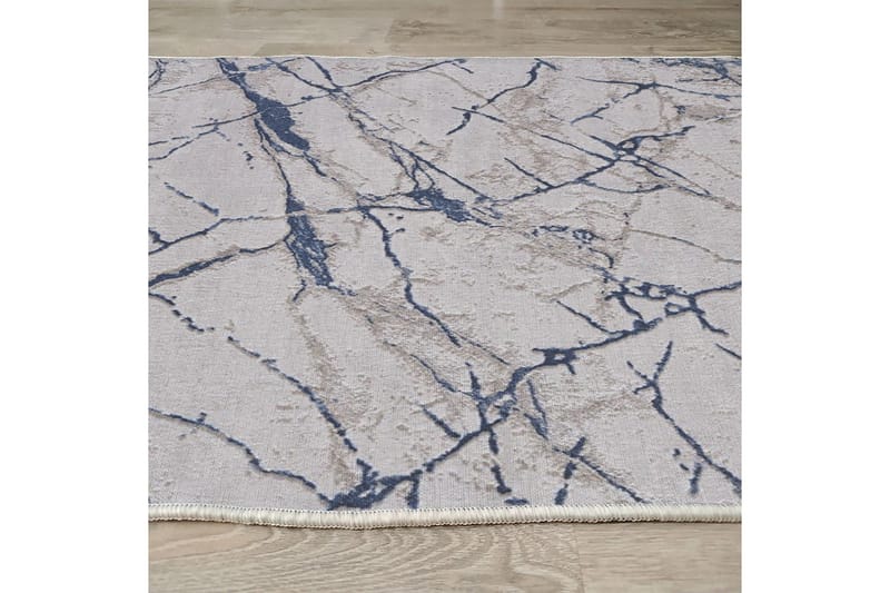 Masahiko Bomuldstæppe 100x300 cm Rektangulær - Blå - Tekstiler - Tæpper - Moderne tæppe - Bomuldstæpper