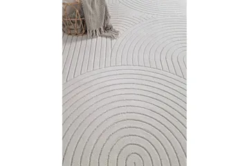 Genova Frieze Tæppe 280x380 cm - Hvid - Tekstiler - Tæpper - Moderne tæppe - Mønstrede tæpper