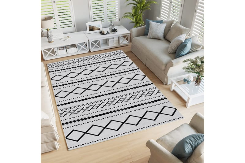 Dali Bomuldstæppe 100x300 cm Rektangulær, Hvid