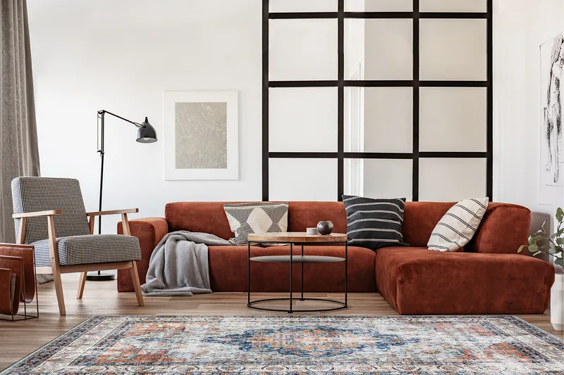 Tarfaya Frise-tæppe 160x230 cm - Flerfarvet - Tekstiler - Tæpper - Moderne tæppe - Wiltontæpper