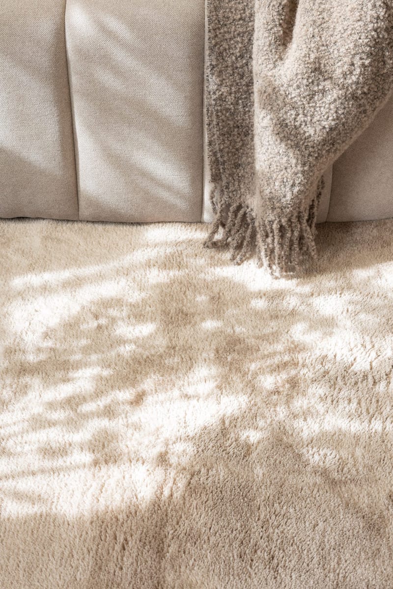 Cozy Shaggy Tæppe 60x120 cm Rektangulært - Hør - Tekstiler - Tæpper - Moderne tæppe - Ryatæpper