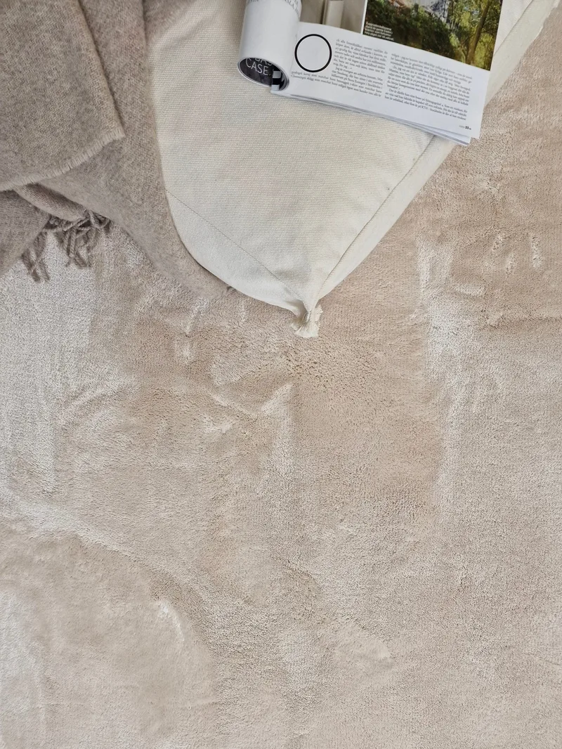 Cozy Rya-tæppe 240x340 cm Rektangulær - Natur - Tekstiler - Tæpper - Moderne tæppe - Ryatæpper