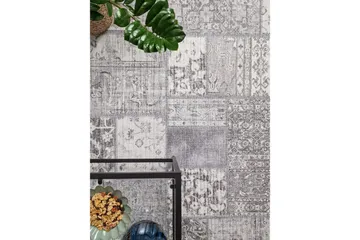 Patchwork Wilton Tæppe 240x330 cm Rektangulært - Sølv - Tekstiler - Tæpper - Moderne tæppe - Mønstrede tæpper