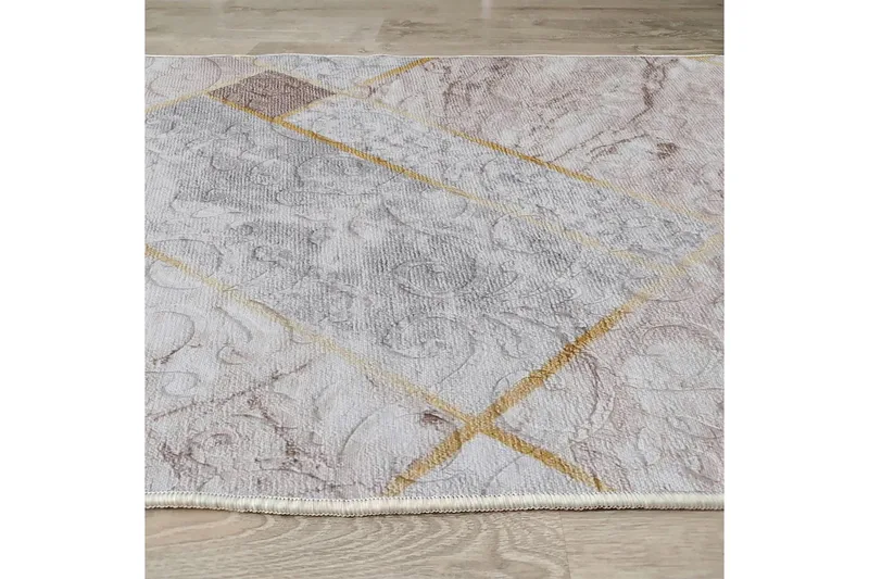 Dina Bomuldstæppe 100x300 cm Rektangulær - Hvid - Tekstiler - Tæpper - Moderne tæppe - Bomuldstæpper