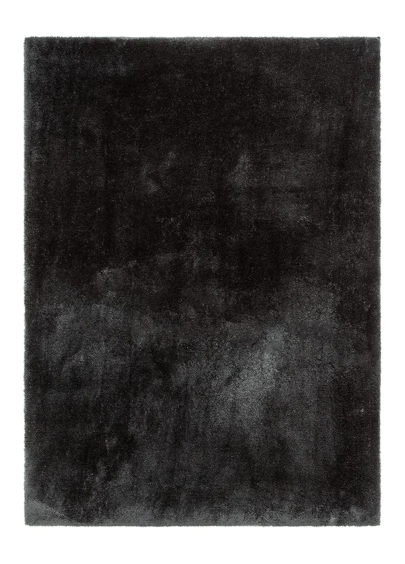 Cozy Shaggy Tæppe 110x160 cm Rektangulært, Sort