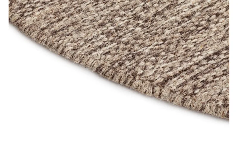 Birka Uldtæppe Rund 240 cm - Hør - Tekstiler - Tæpper - Moderne tæppe - Uldtæppe