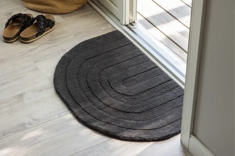 Nora Uldtæppe 50x80 cm - Grå - Tekstiler - Tæpper - Moderne tæppe - Uldtæppe