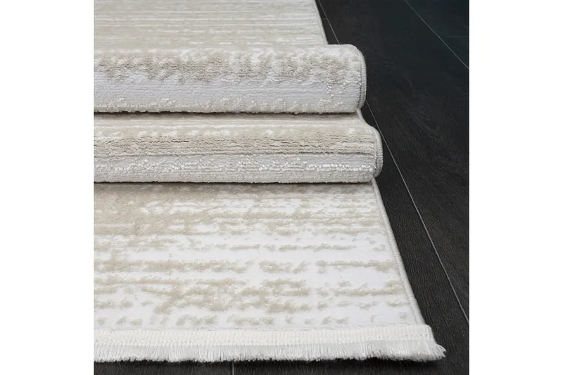 Yasemin Løber 100x150 cm Rektangulær - Hvid/Beige - Tekstiler - Tæpper - Moderne tæppe - Gangmåtter