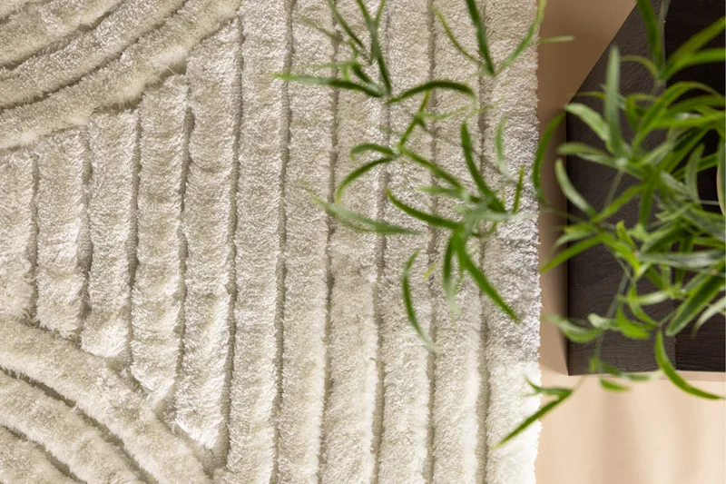 Niklas Ryetæppe 200x290 cm - Hvid - Tekstiler - Tæpper - Moderne tæppe - Ryatæpper