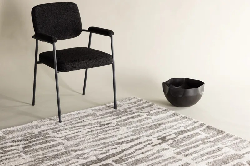 Milos Ryetæppe 160x230 cm - Grå - Tekstiler - Tæpper - Moderne tæppe - Ryatæpper