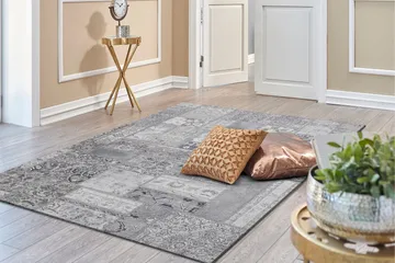 Patchwork Wilton Tæppe 240x330 cm Rektangulært - Sølv - Tekstiler - Tæpper - Moderne tæppe - Mønstrede tæpper