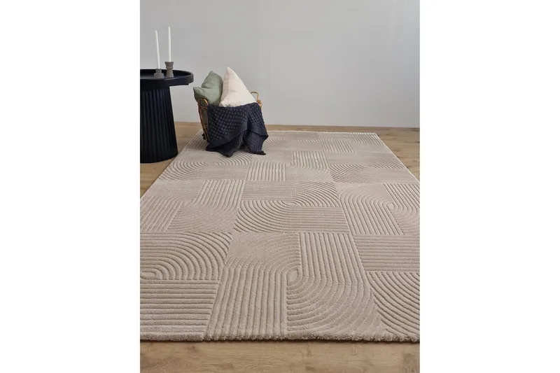 Ritz Wilton Tæppe 160x230 cm Rektangulært - Hør - Tekstiler - Tæpper - Moderne tæppe - Mønstrede tæpper