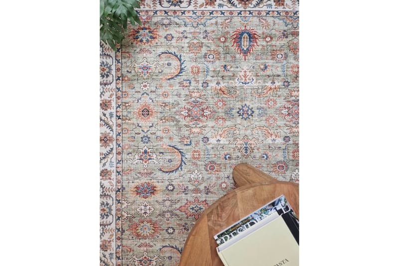 Tarfaya Friezetæppe 160x230 cm - Grøn - Tekstiler - Tæpper - Moderne tæppe - Mønstrede tæpper