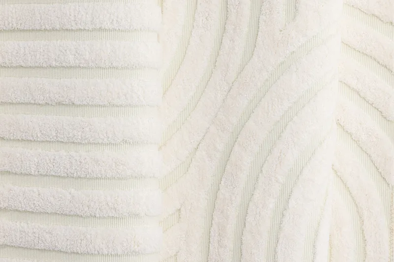 Nikita Ryetæppe 160x230 cm - Hvid - Tekstiler - Tæpper - Moderne tæppe - Ryatæpper