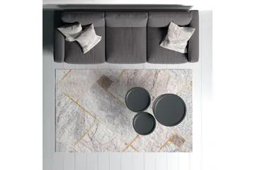 Dina Bomuldstæppe 100x300 cm Rektangulær - Hvid - Tekstiler - Tæpper - Moderne tæppe - Bomuldstæpper