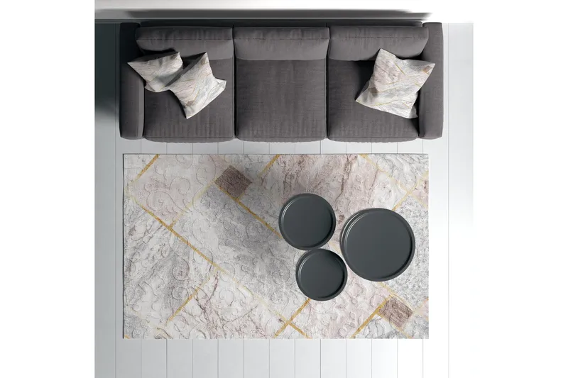 Dina Bomuldstæppe 100x300 cm Rektangulær - Hvid - Tekstiler - Tæpper - Moderne tæppe - Bomuldstæpper