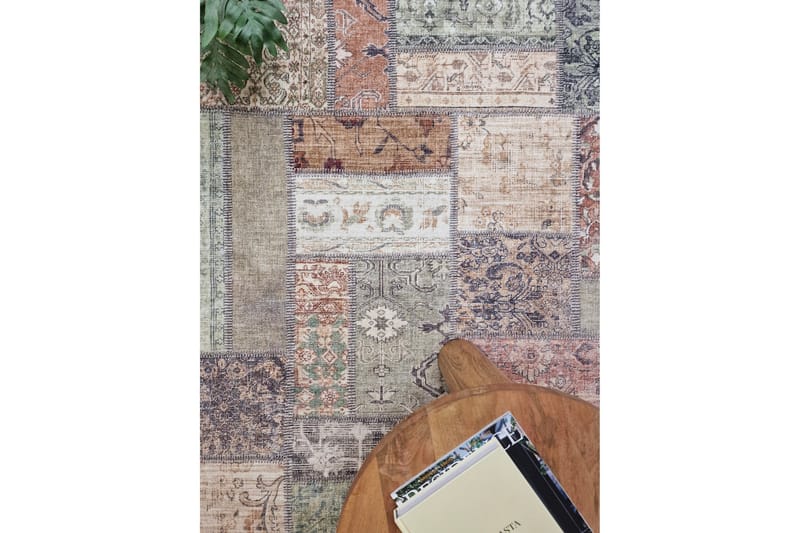 Tarfaya Friezetæppe 80x300 cm - Grøn - Tekstiler - Tæpper - Moderne tæppe - Mønstrede tæpper