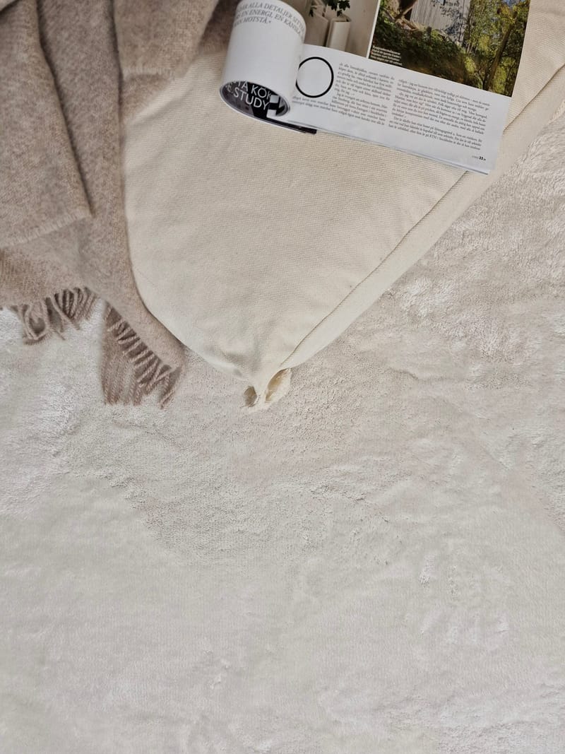 Cozy Shaggy Tæppe 240x340 cm Rektangulært - Hvid - Tekstiler - Tæpper - Moderne tæppe - Ryatæpper