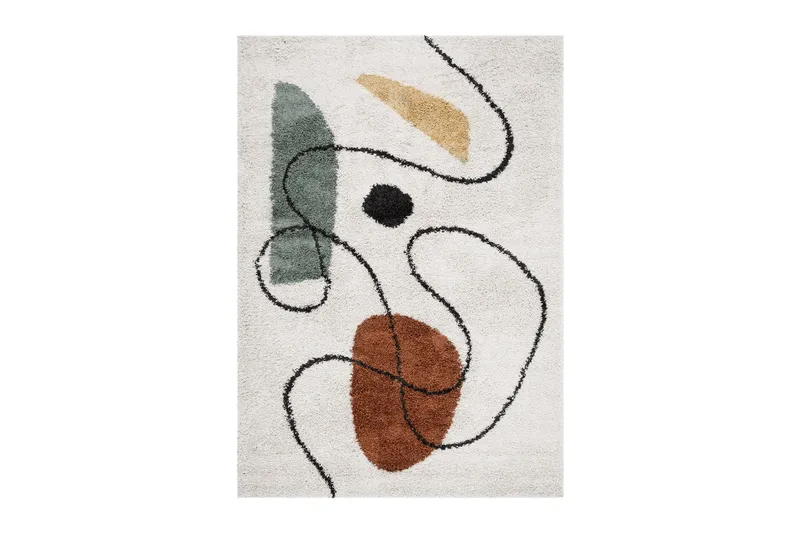 Portland Shaggy Tæppe 200x290 cm, Hvid