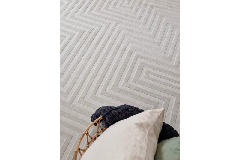 Ritz Wilton Tæppe 80x150 cm Rektangulært - Creme - Tekstiler - Tæpper - Moderne tæppe - Mønstrede tæpper