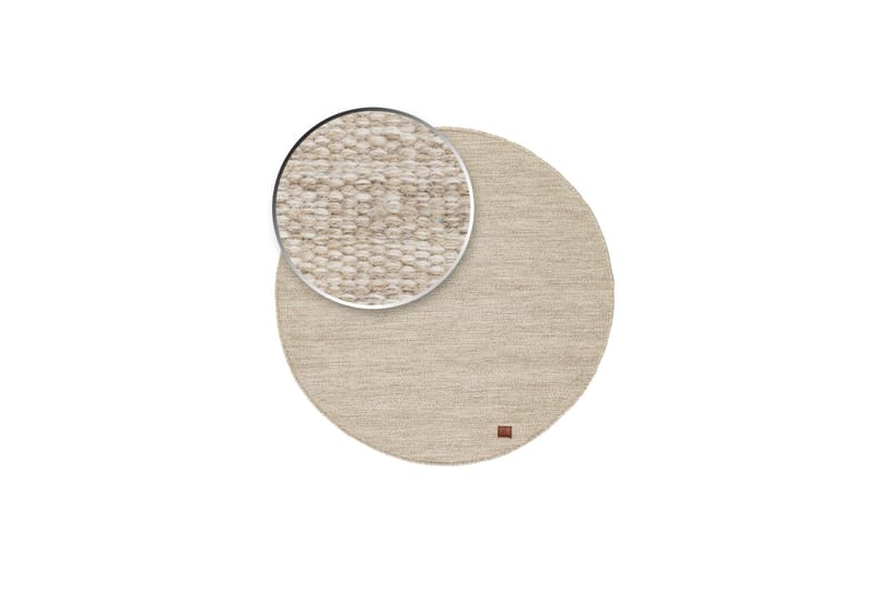 Birka Uldtæppe Rundt 300 cm - Hør - Tekstiler - Tæpper - Moderne tæppe - Uldtæppe