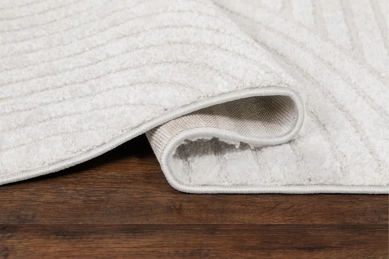 Bella Wilton Tæppe 160x230 cm Rektangulært - Hvid - Tekstiler - Tæpper - Moderne tæppe - Mønstrede tæpper