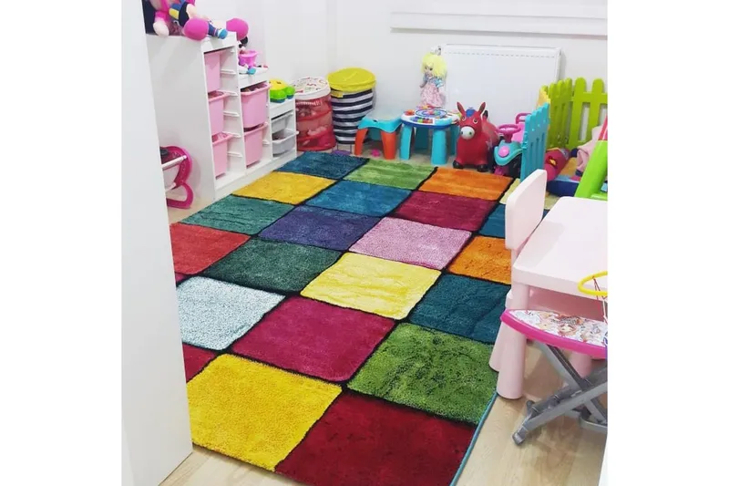 Omendra Wilton-tæppe 160x230 cm Rektangulær - Flerfarvet - Tekstiler - Tæpper - Moderne tæppe - Mønstrede tæpper